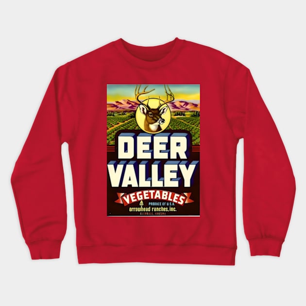 Deer Valley Vegetables - Glendale Arizona Crewneck Sweatshirt by Desert Owl Designs